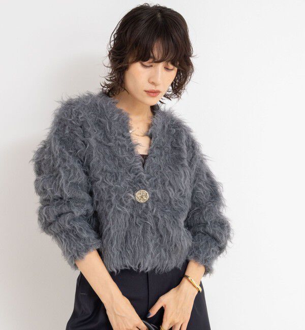 NOLLEY'S sophi「《手洗い可能》カール起毛ショートカーディガン」|カーディガン|