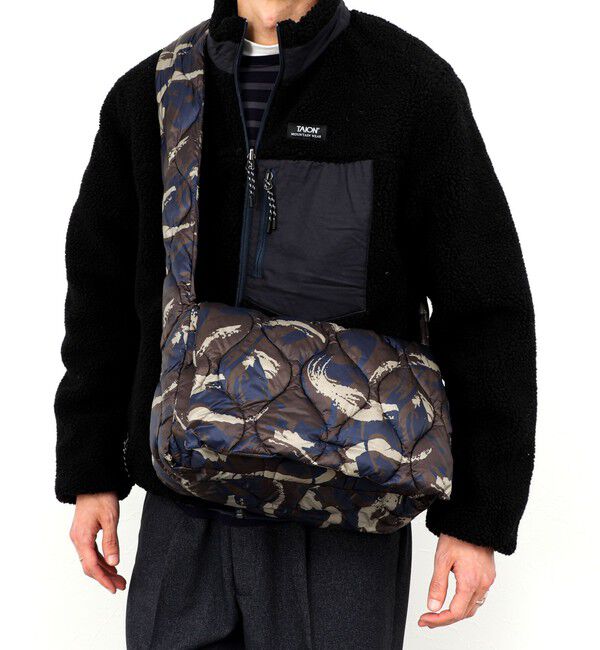 NOLLEY'S goodman「【TAION / タイオン】MILITARY MESSENGER DOWN BAG M」|ショルダー・メッセンジャー|ブラウン系1