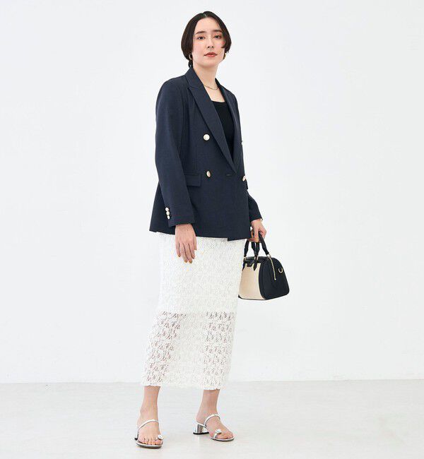 NOLLEY'S sophi「《セットアップ対応》ウォッシャブルスラブオックスダブルジャケット」|テーラードジャケット|