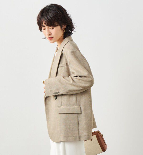 NOLLEY'S sophi「ウォッシャブルリネンライクオーバージャケット」|テーラードジャケット|