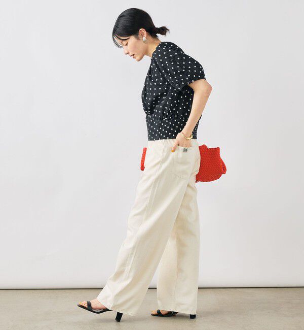 NOLLEY'S「【WEB＆一部店舗限定アイテム】ウォッシャブルレース刺繍袖ボリュームサッカーブラウス」|シャツ・ブラウス|