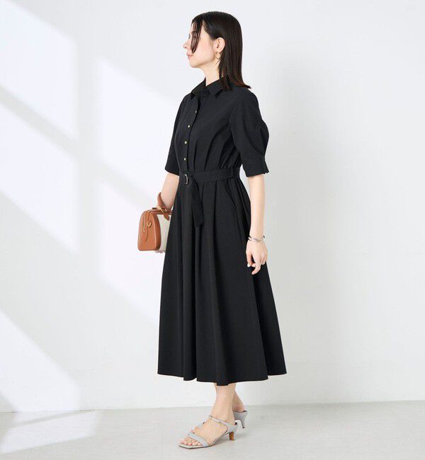 NOLLEY'S sophi「ウォッシャブルサッカーシャツワンピース」|ワンピース|