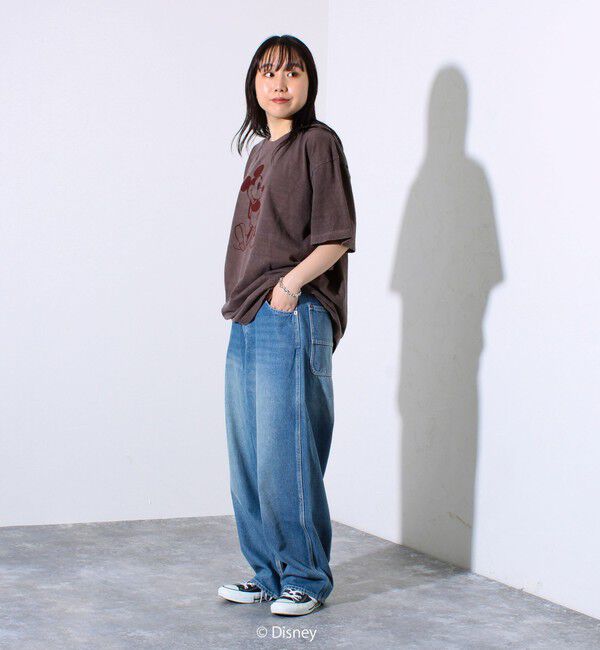 GLOSTER「【GOOD ROCK SPEED】MICKEY / フロッキープリントTシャツ」|Tシャツ・カットソー|