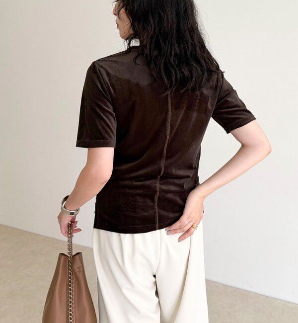 fredy emue「ベロア半袖Tシャツ」|Tシャツ・カットソー|