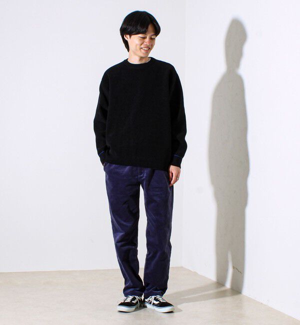 GLOSTER「【あったか快適なのに上品見え】コール裏フリースストレッチイージーパンツ」|チノ|