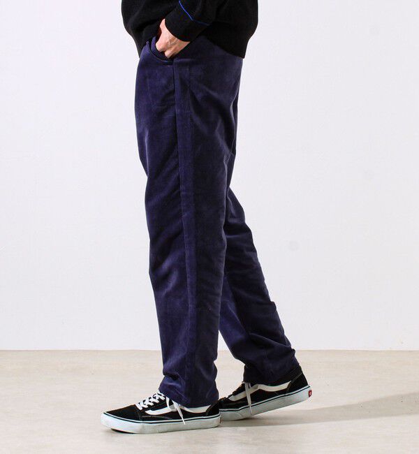 GLOSTER「【あったか快適なのに上品見え】コール裏フリースストレッチイージーパンツ」|チノ|