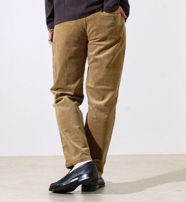 GLOSTER「【あったか快適なのに上品見え】コール裏フリースストレッチイージーパンツ」|チノ|