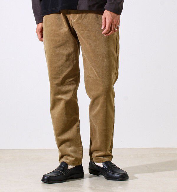 GLOSTER「【あったか快適なのに上品見え】コール裏フリースストレッチイージーパンツ」|チノ|