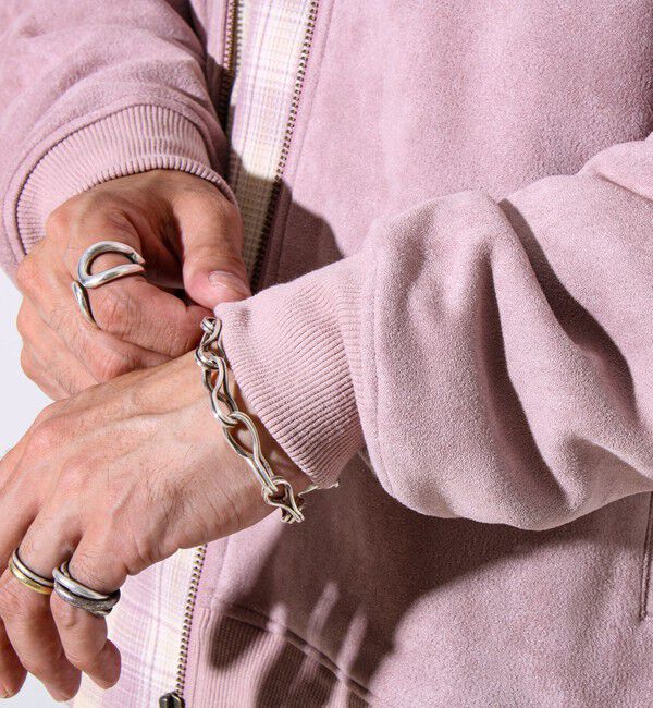 GLOSTER「【秋の新定番】フェイクスエードMA-1ジップブルゾン」|ブルゾン・スタジャン|