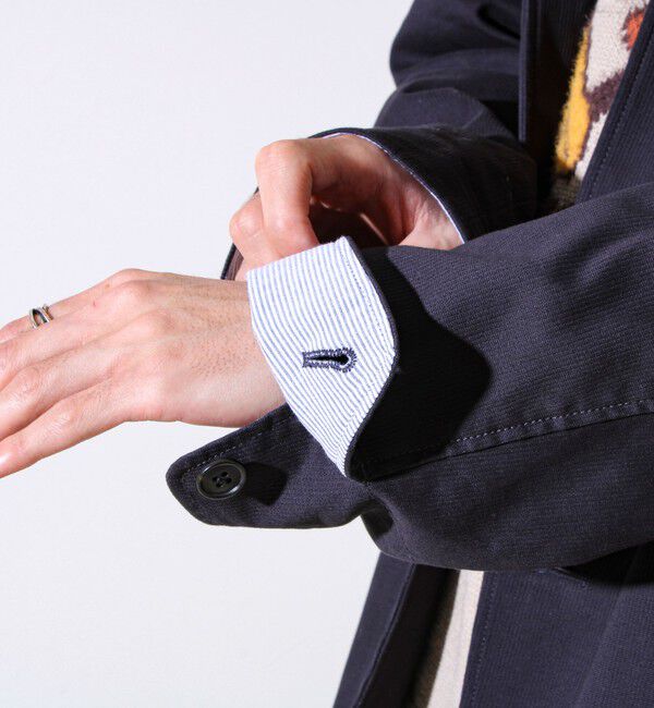 GLOSTER「【GLOSTER定番/ビジカジ対応】コードストライプ スタンドフードブルゾン」|ブルゾン・スタジャン|