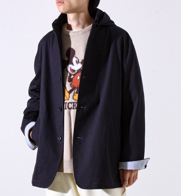 GLOSTER「【GLOSTER定番/ビジカジ対応】コードストライプ スタンドフードブルゾン」|ブルゾン・スタジャン|