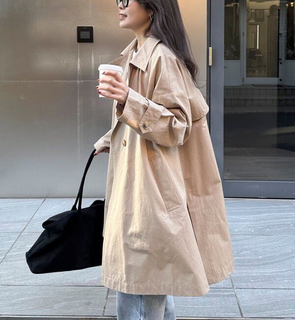 fredy emue「ミドル丈オーバートレンチコート」|トレンチコート|ベージュ