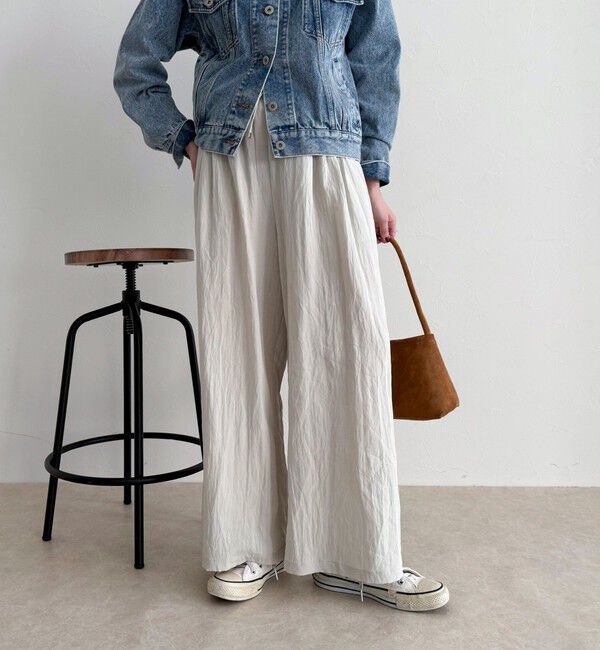 fredy emue「こなれワッシャータックイージーパンツ」|チノ|