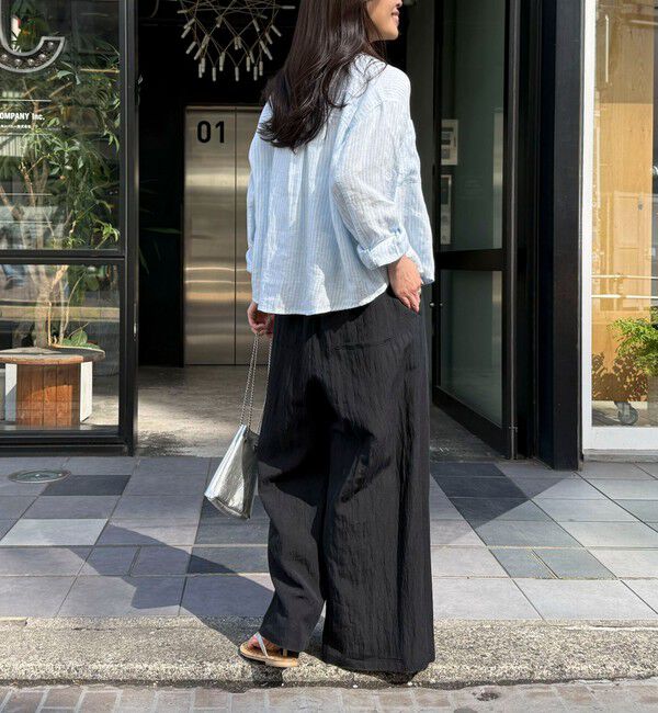 fredy emue「こなれワッシャータックイージーパンツ」|チノ|