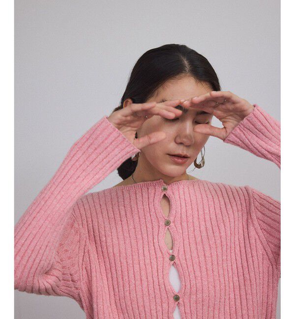 SALON adam et rope'「ローシルクリブニット2WAYカーディガン」|カーディガン|