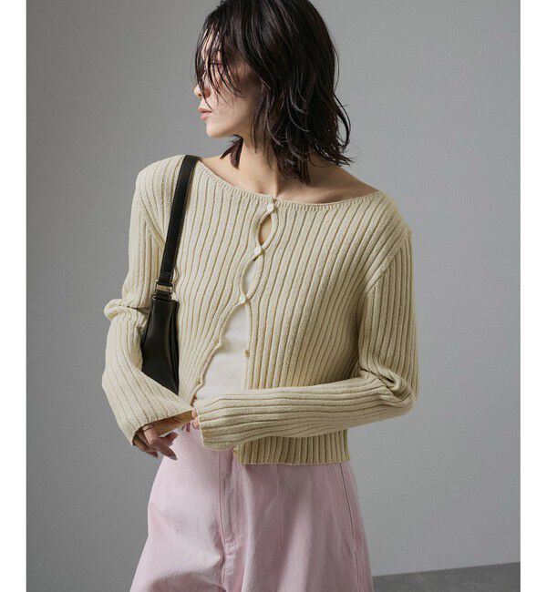 SALON adam et rope'「ローシルクリブニット2WAYカーディガン」|カーディガン|
