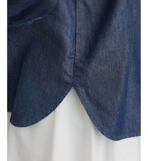 SALON adam et rope'「【WEB限定】フラールボウタイデニムブラウス」|シャツ・ブラウス|