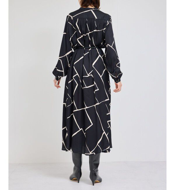 ROPE「ギャザーヨークサテンワンピース/イージーケア」|ワンピース|