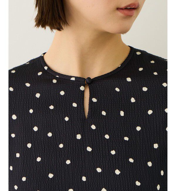 ROPE「ドットプリントウエストベルトワンピース」|ワンピース|