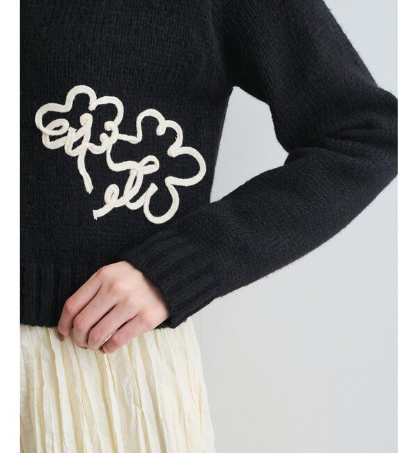 VIS「【WEB限定】刺繍フラワーカーディガン」|カーディガン|