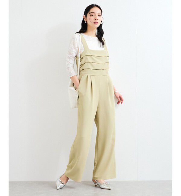 VIS「フロントタックデザインサロペット/オールインワン」|オールインワン|