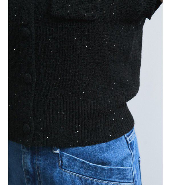 VIS「くるみ釦ニットトップスカーデ/洗える」|カーディガン|