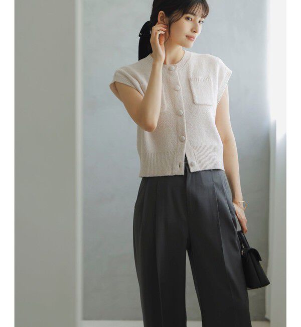 VIS「くるみ釦ニットトップスカーデ/洗える」|カーディガン|