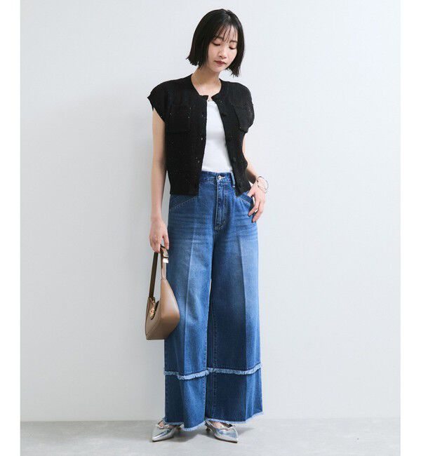 VIS「くるみ釦ニットトップスカーデ/洗える」|カーディガン|