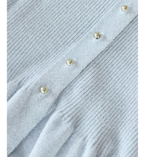 VIS「ペプラム切替モールニットカーディガン/イージーケア」|カーディガン|