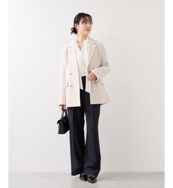 VIS「フリルネックブラウス」|シャツ・ブラウス|