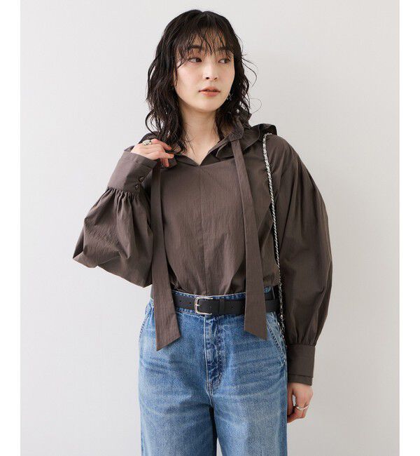 VIS「フリルネックブラウス」|シャツ・ブラウス|