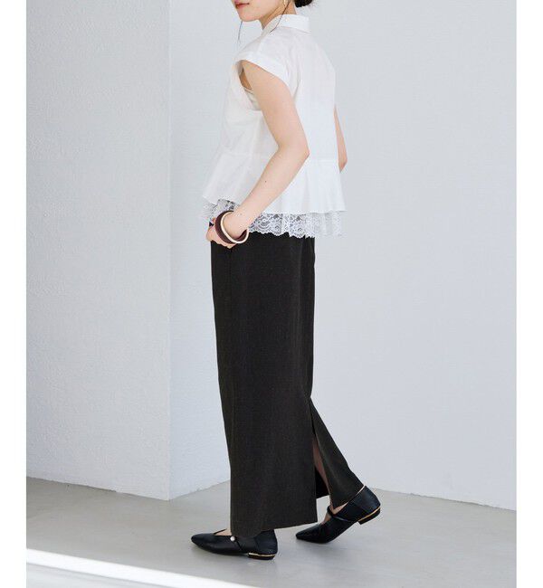 VIS「サマーツイードアイラインスカート/セットアップ対応」|スカート|