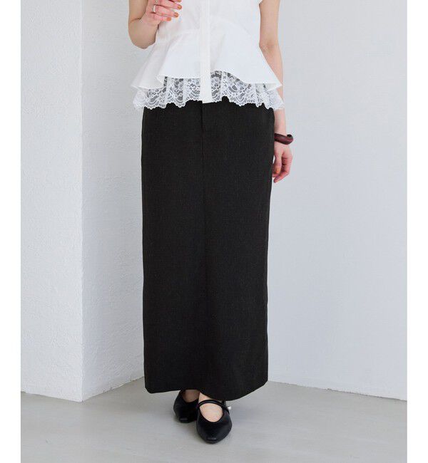 VIS「サマーツイードアイラインスカート/セットアップ対応」|スカート|