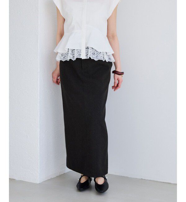 VIS「サマーツイードアイラインスカート/セットアップ対応」|スカート|