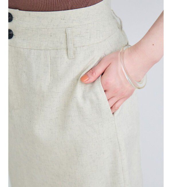 VIS「サマーツイードアイラインスカート/セットアップ対応」|スカート|