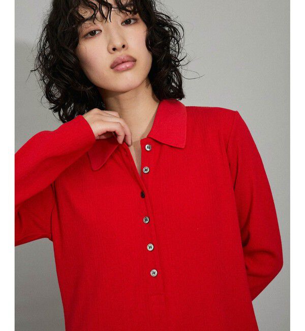 ADAM ET ROPE'「【WEB限定】・【新色追加】・【洗える】ポロシャツワンピース」|ワンピース|