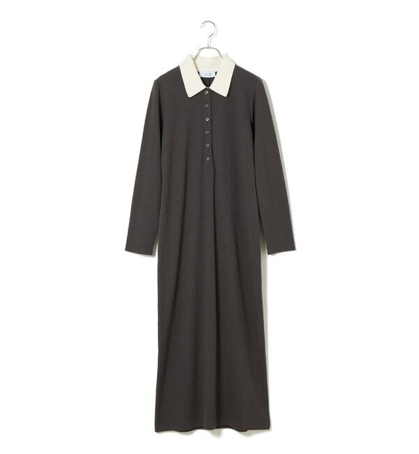 ADAM ET ROPE'「【WEB限定】・【新色追加】・【洗える】ポロシャツワンピース」|ワンピース|