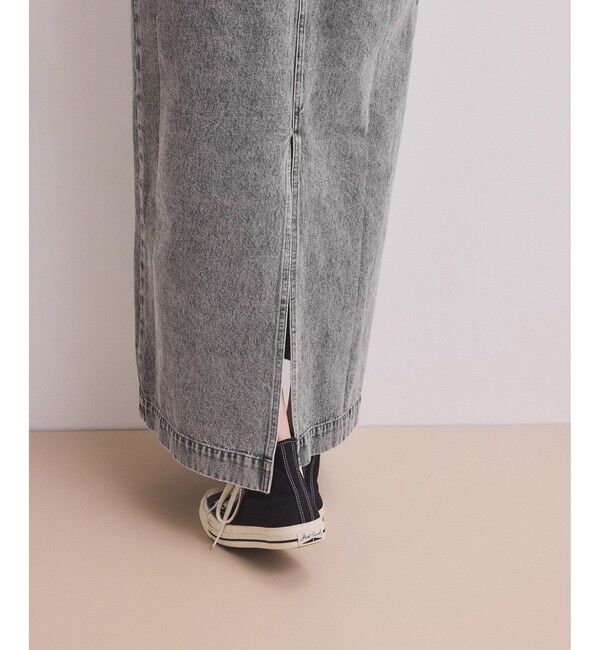 ADAM ET ROPE'「【WEB限定】ドロストネックデニムワンピース」|ワンピース|