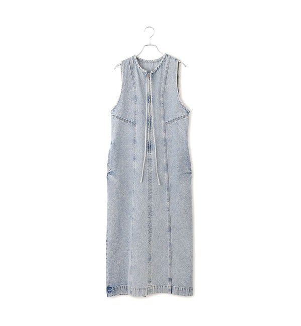ADAM ET ROPE'「【WEB限定】ドロストネックデニムワンピース」|ワンピース|