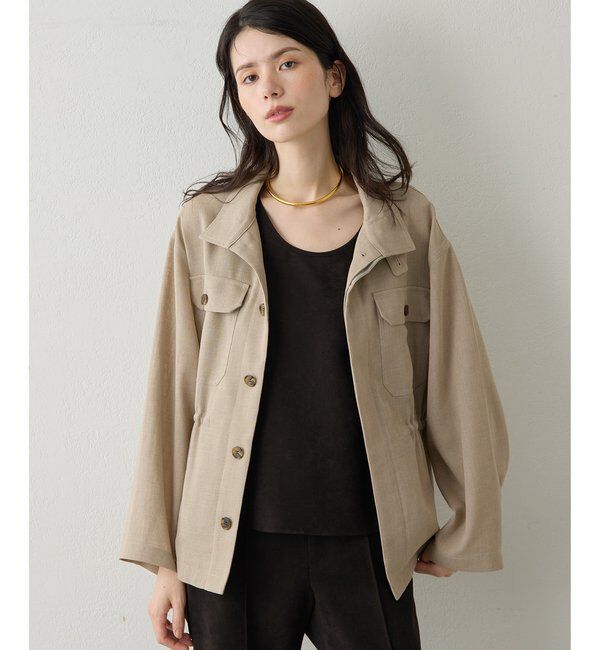 Drawing Numbers「【Drawing Numbers】メッシュミリタリージャケット」|その他|ベージュ