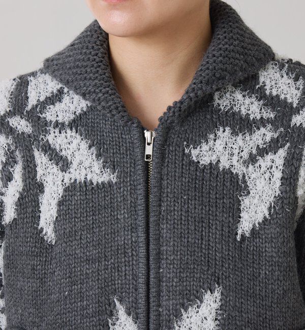  「ビッグモチーフカウチンカーディガン」|ニット・セーター|