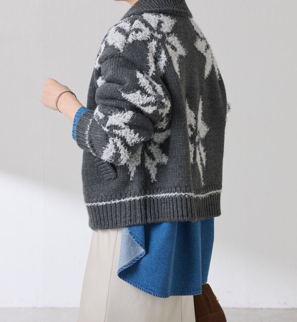  「ビッグモチーフカウチンカーディガン」|ニット・セーター|