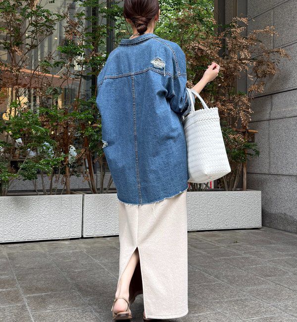  「【新色追加】ダメージデニムシャツ」|シャツ・ブラウス|