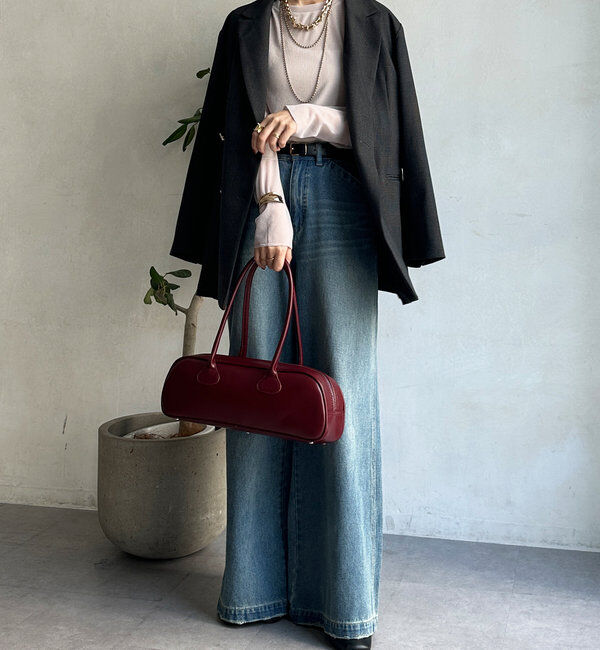  「【柔らかい着心地】袖シアーリブTEE」|Tシャツ・カットソー|