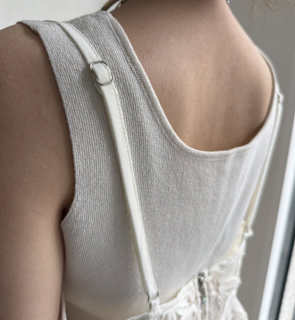  「【WEB限定】チュールフラワーキャミ」|シャツ・ブラウス|