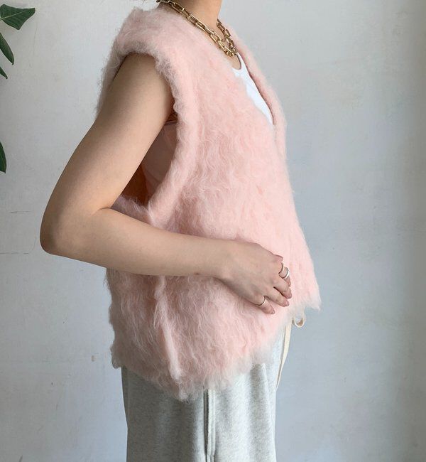  「【REI企画カラーあり】【前後2WAY】シャギーニットベスト」|ニット・セーター|