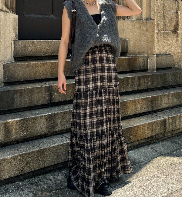  「【REI企画カラーあり】【前後2WAY】シャギーニットベスト」|ニット・セーター|