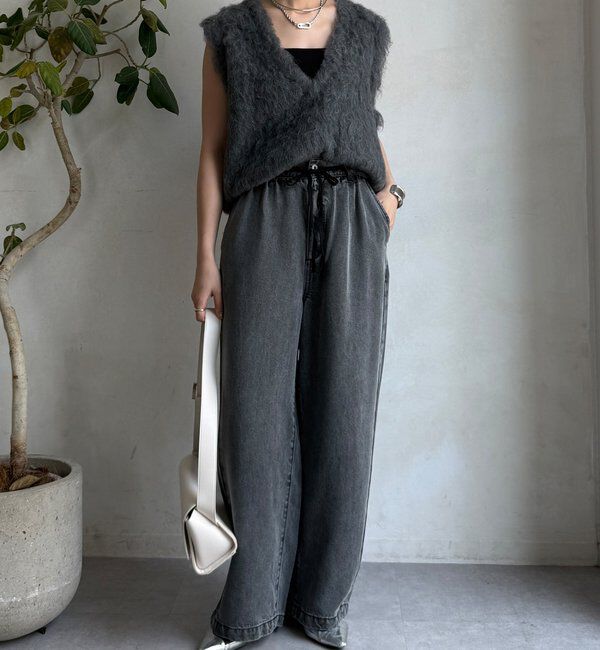  「リヨセルデニムワイドパンツ」|デニム|