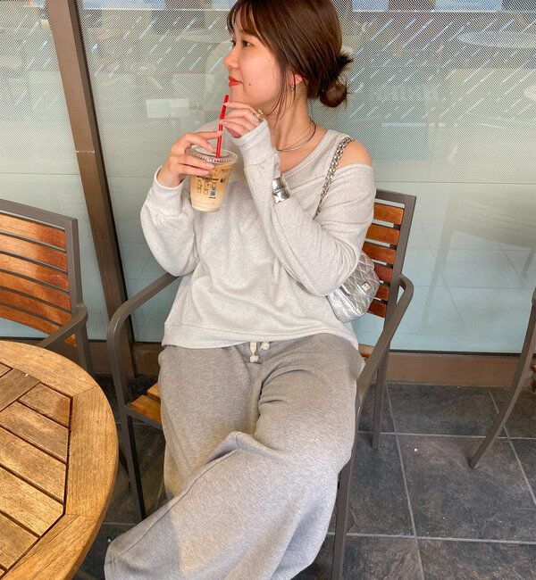  「【新色追加/インフルエンサーSAKURA企画】ラメスウェットタンクセット」|Tシャツ・カットソー|