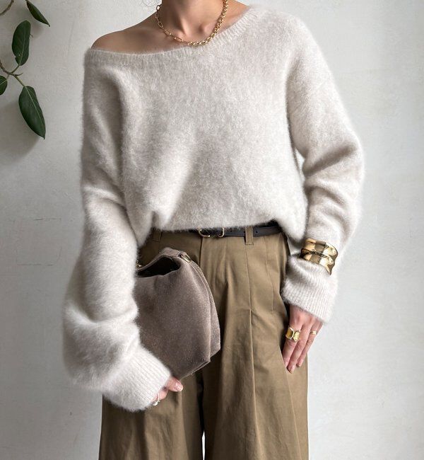  「ファーカシミヤプルオーバー」|ニット・セーター|